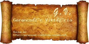 Gerencsér Viktória névjegykártya